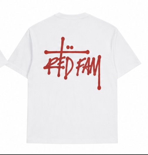 White Red Fam Tee